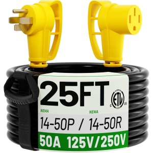 Extension Cord Cover, Waterproof Outdoor Cord Cover Box, IP44 Weatherproof Electrical Connection Box with Organizer for Halloween/Christmas/Holiday Lights, Garden, Home Appliances, POWGRN (Black, Yellow)